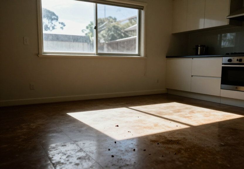 Rodent infestation in a Gymea garage before treatment